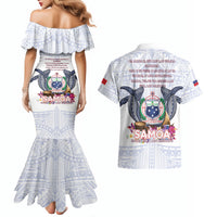 Samoa Independence Day Couples Matching Mermaid Dress and Hawaiian Shirt Samoa United For A New Beginning LT05 - Polynesian Pride