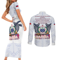 Samoa Independence Day Couples Matching Short Sleeve Bodycon Dress and Long Sleeve Button Shirt Samoa United For A New Beginning LT05 - Polynesian Pride