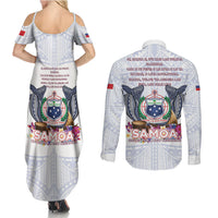 Samoa Independence Day Couples Matching Summer Maxi Dress and Long Sleeve Button Shirt Samoa United For A New Beginning LT05 - Polynesian Pride