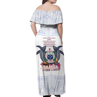 Samoa Independence Day Off Shoulder Maxi Dress Samoa United For A New Beginning LT05 - Polynesian Pride