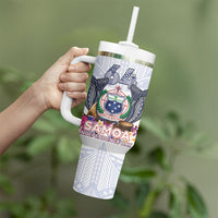 Samoa Independence Day Tumbler With Handle Samoa United For A New Beginning LT05 - Polynesian Pride