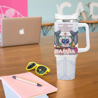 Samoa Independence Day Tumbler With Handle Samoa United For A New Beginning LT05 - Polynesian Pride