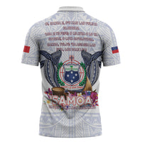Samoa Independence Day Zipper Polo Shirt Samoa United For A New Beginning LT05 - Polynesian Pride