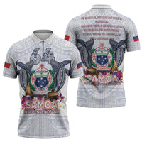 Samoa Independence Day Zipper Polo Shirt Samoa United For A New Beginning LT05 - Polynesian Pride
