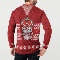 Tonga King Tupou VI Day Button Sweatshirt Traditional Tongan Kupesi Pattern LT05 - Polynesian Pride