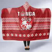 Tonga King Tupou VI Day Hooded Blanket Traditional Tongan Kupesi Pattern LT05 One Size Red - Polynesian Pride