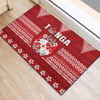 Tonga King Tupou VI Day Rubber Doormat Traditional Tongan Kupesi Pattern LT05 - Polynesian Pride