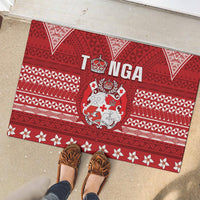Tonga King Tupou VI Day Rubber Doormat Traditional Tongan Kupesi Pattern LT05 - Polynesian Pride