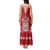 Tonga King Tupou VI Day Tank Maxi Dress Traditional Tongan Kupesi Pattern LT05 - Polynesian Pride