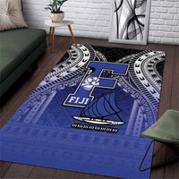 Fiji Drua Area Rug Fijian Tapa Pattern