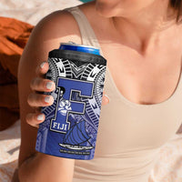 Custom Fiji Drua 4 in 1 Can Cooler Tumbler Fijian Tapa Pattern