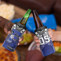 Custom Fiji Drua 4 in 1 Can Cooler Tumbler Fijian Tapa Pattern