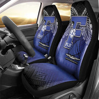 Fiji Drua Car Seat Cover Fijian Tapa Pattern