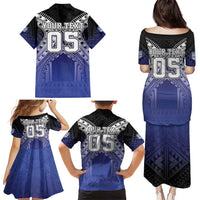 Custom Fiji Drua Family Matching Puletasi and Hawaiian Shirt Fijian Tapa Pattern