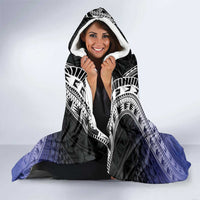 Fiji Drua Hooded Blanket Fijian Tapa Pattern