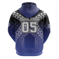 Custom Fiji Drua Hoodie Fijian Tapa Pattern