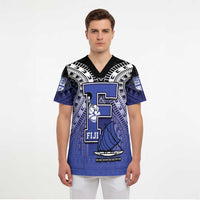 Custom Fiji Drua Scrub Top Fijian Tapa Pattern - Polynesian Pride