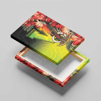 Aboriginal Dot Art Vanuatu Canvas Wall Art Tropical Flowers