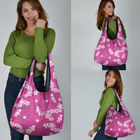 Hawaii Monstera Deliciosa Grocery Bag Pink Plumeria Polynesian Pattern LT05 - Polynesian Pride
