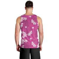 Hawaii Monstera Deliciosa Men Tank Top Pink Plumeria Polynesian Pattern LT05 - Polynesian Pride
