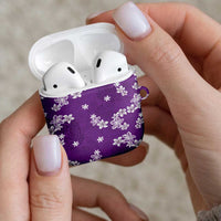 Hawaii Monstera Deliciosa AirPods Case Purple Plumeria Polynesian Pattern LT05 - Polynesian Pride