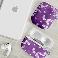 Hawaii Monstera Deliciosa AirPods Case Purple Plumeria Polynesian Pattern LT05 - Polynesian Pride