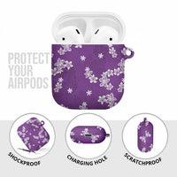 Hawaii Monstera Deliciosa AirPods Case Purple Plumeria Polynesian Pattern LT05 - Polynesian Pride