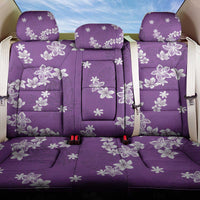 Hawaii Monstera Deliciosa Back Car Seat Cover Purple Plumeria Polynesian Pattern - Polynesian Pride