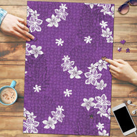 Hawaii Monstera Deliciosa Puzzle Purple Plumeria Polynesian Pattern LT05 Purple - Polynesian Pride