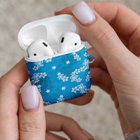 Hawaii Monstera Deliciosa AirPods Case Blue Plumeria Polynesian Pattern LT05 - Polynesian Pride