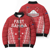 Samoa FAST Bomber Puffer Jacket Forever Proud Samoan Tribal Pattern LT05 - Polynesian Pride