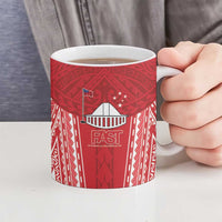 Samoa FAST Ceramic Mug Forever Proud Samoan Tribal Pattern - Polynesian Pride