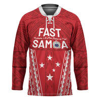 Samoa FAST Hockey Jersey Forever Proud Samoan Tribal Pattern LT05 Unisex Red - Polynesian Pride