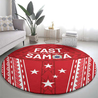 Samoa FAST Round Carpet Forever Proud Samoan Tribal Pattern - Polynesian Pride