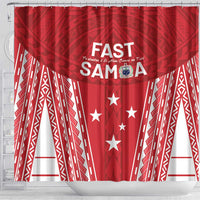 Samoa FAST Shower Curtain Forever Proud Samoan Tribal Pattern - Polynesian Pride