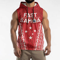 Samoa FAST Sleeveless Hoodie Forever Proud Samoan Tribal Pattern LT05 - Polynesian Pride