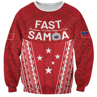 Samoa FAST Sweatshirt Forever Proud Samoan Tribal Pattern LT05 Unisex Red - Polynesian Pride