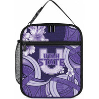 Utah State Polynesian Heritage Lunch Bag Floral Tribal Pattern Tropical Flowers