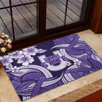 Utah State Polynesian Heritage Rubber Doormat Floral Tribal Pattern Tropical Flowers LT05 - Polynesian Pride