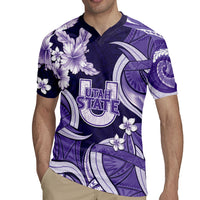 Utah State Polynesian Heritage Rugby Jersey Floral Tribal Pattern Tropical Flowers LT05 - Polynesian Pride