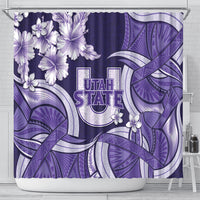 Utah State Polynesian Heritage Shower Curtain Floral Tribal Pattern Tropical Flowers LT05 - Polynesian Pride