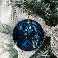 Hawaii Makahiki Season Ceramic Ornament Floral Tribal Tattoo Blue Galaxy LT05 - Polynesian Pride