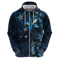 Hawaii Makahiki Season Hoodie Floral Tribal Tattoo Blue Galaxy