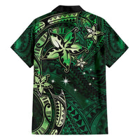 Hawaii Makahiki Season Hawaiian Shirt Floral Tribal Tattoo Green Galaxy LT05 - Polynesian Pride