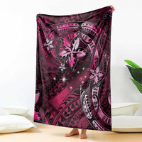 Hawaii Makahiki Season Blanket Floral Tribal Tattoo Pink Galaxy LT05 - Polynesian Pride