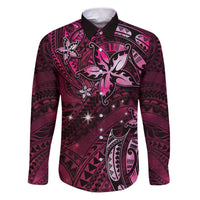 Hawaii Makahiki Season Family Matching Puletasi and Hawaiian Shirt Floral Tribal Tattoo Pink Galaxy