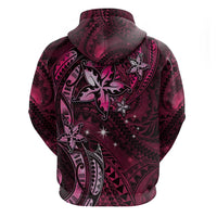 Hawaii Makahiki Season Hoodie Floral Tribal Tattoo Pink Galaxy