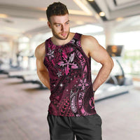 Hawaii Makahiki Season Men Tank Top Floral Tribal Tattoo Pink Galaxy