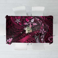 Hawaii Makahiki Season Tablecloth Floral Tribal Tattoo Pink Galaxy LT05 Pink - Polynesian Pride