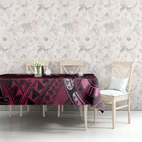 Hawaii Makahiki Season Tablecloth Floral Tribal Tattoo Pink Galaxy LT05 - Polynesian Pride
